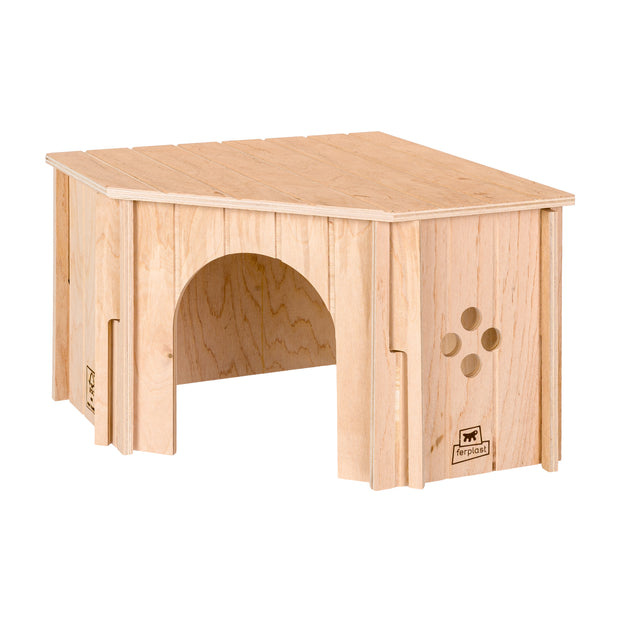 SIN CORNER Casetta in legno angolare per piccoli animali
