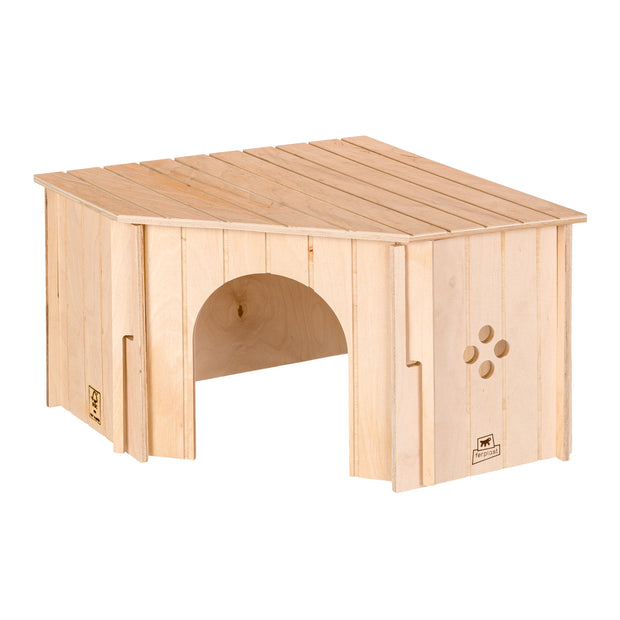 SIN CORNER Casetta in legno angolare per piccoli animali