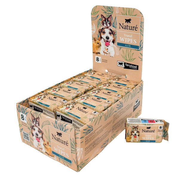 SALVIETTINE TASCABILI PER CANI E GATTI NATURÉ (x8)