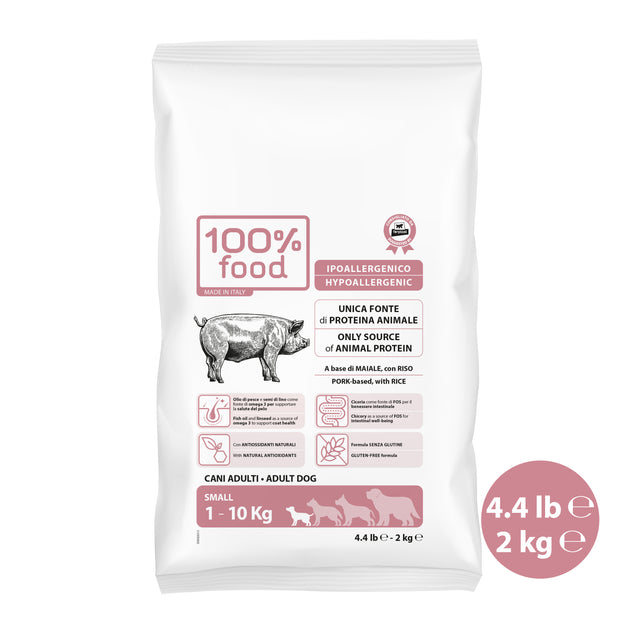 Crocchette per cani adulti Small – Maiale con Riso – 2 kg