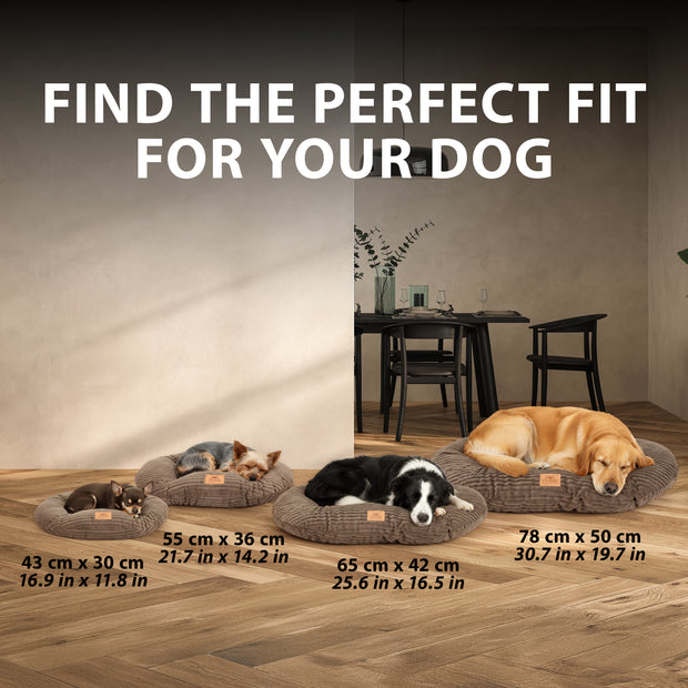 RELAX CORDUROY Cuscino ovale per cani e gatti