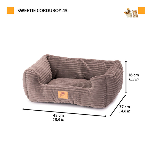 SWEETIE CORDUROY Cuccia morbida per cani e gatti