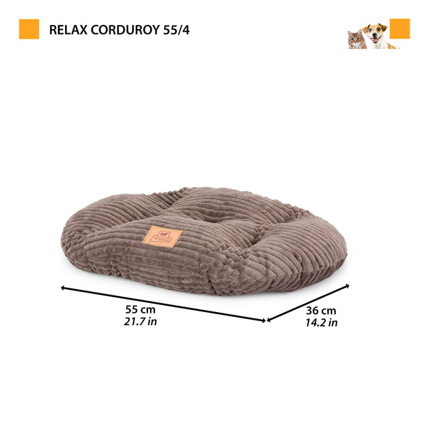 RELAX CORDUROY Cuscino ovale per cani e gatti