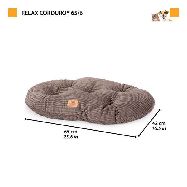 RELAX CORDUROY Cuscino ovale per cani e gatti