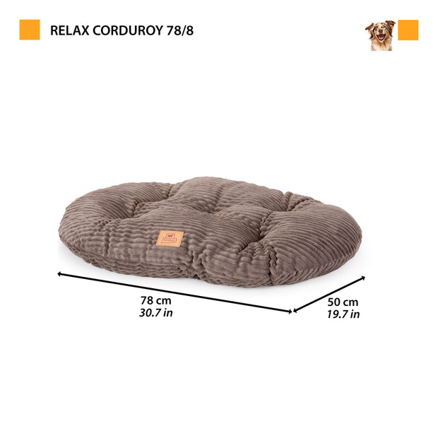 RELAX CORDUROY Cuscino ovale per cani e gatti