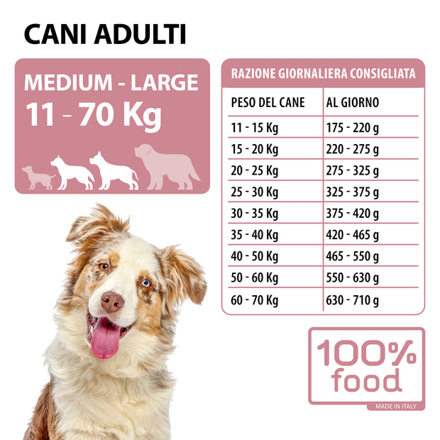 Crocchette per cani adulti Medium & Large – Maiale con Riso – 10 kg
