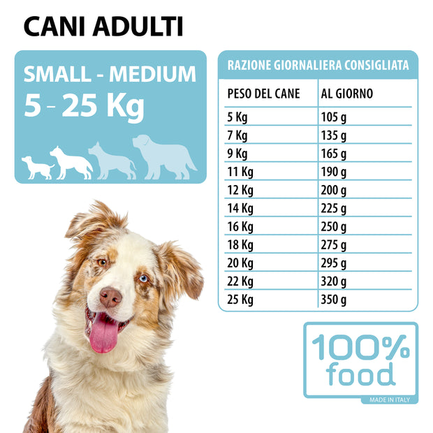 Crocchette per cani adulti Small & Medium – Merluzzo, Gamberetti e Patate – 10 kg