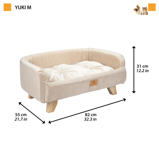 YUKI Lettino per cani e gatti in legno
