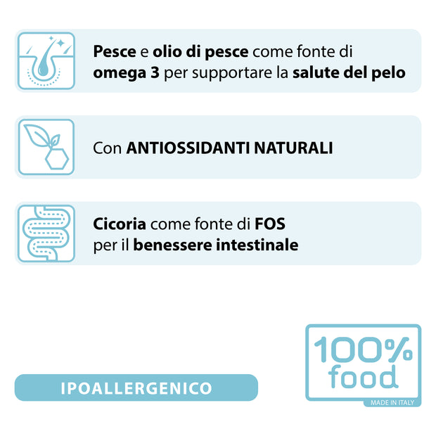 Crocchette per cani adulti Small & Medium – Merluzzo, Gamberetti e Patate – 10 kg