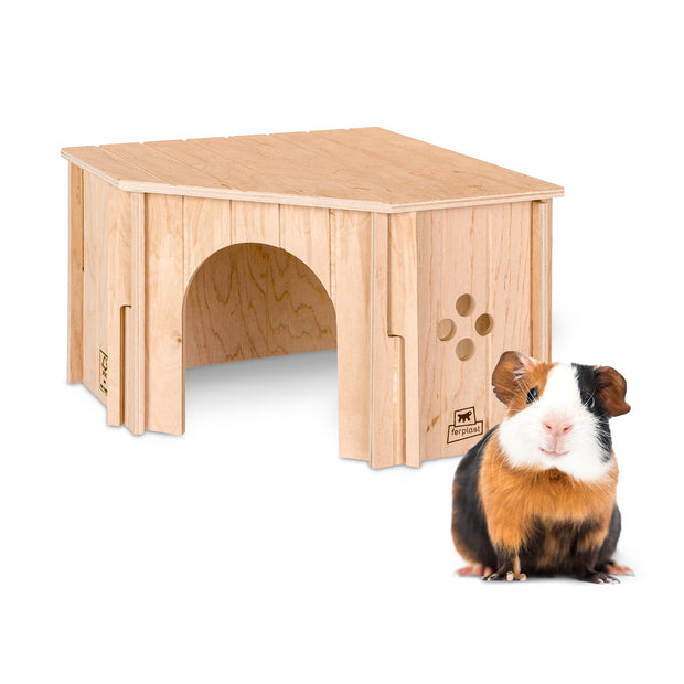SIN CORNER Casetta in legno angolare per piccoli animali