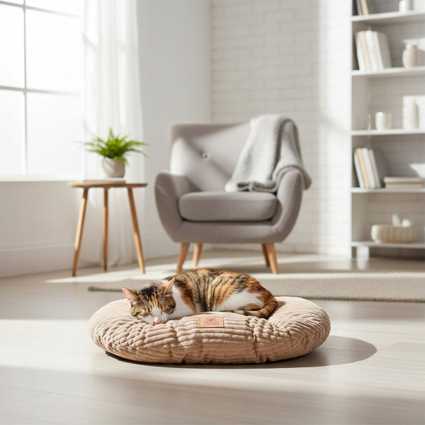 RELAX CORDUROY Cuscino ovale per cani e gatti