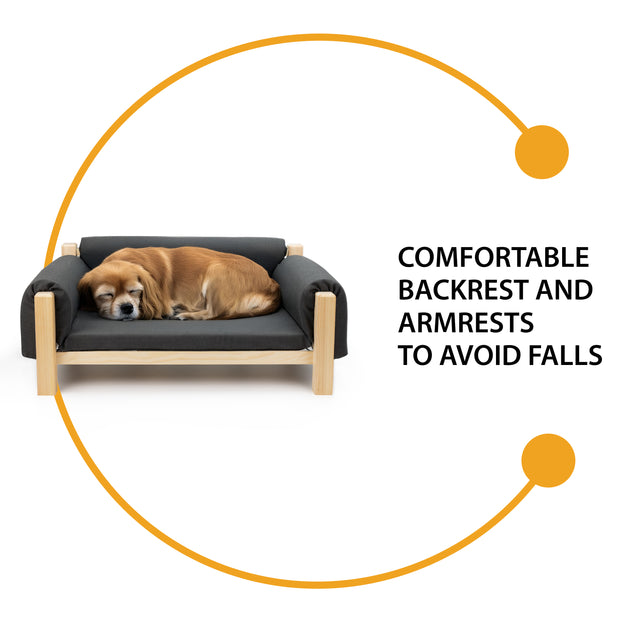 MIZU Lettino per cani e gatti in legno