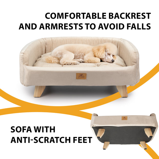 YUKI Lettino per cani e gatti in legno